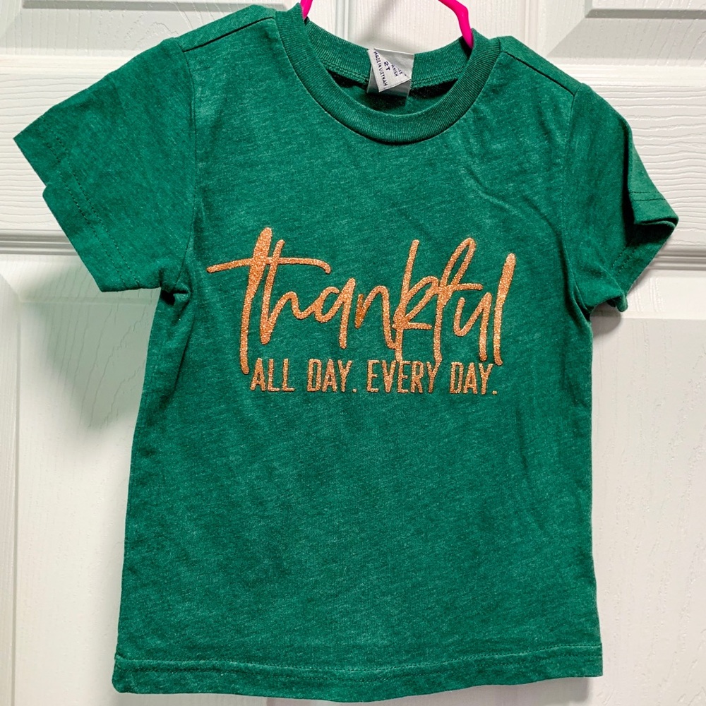 Declan + Crew toddler shirt: Thankful